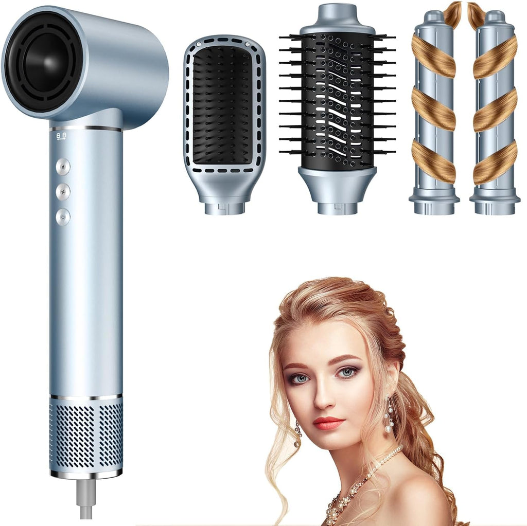 Hair Dryer Brush Blow Dryer 5 in 1 Hair Styler 110000RPM High-Speed 200 Million Ionic Air Curler for Hair Blow Dryer Brush 1100W Hot Air Hair Brushes Styler and Dryer for Curl Volumize Straighten
